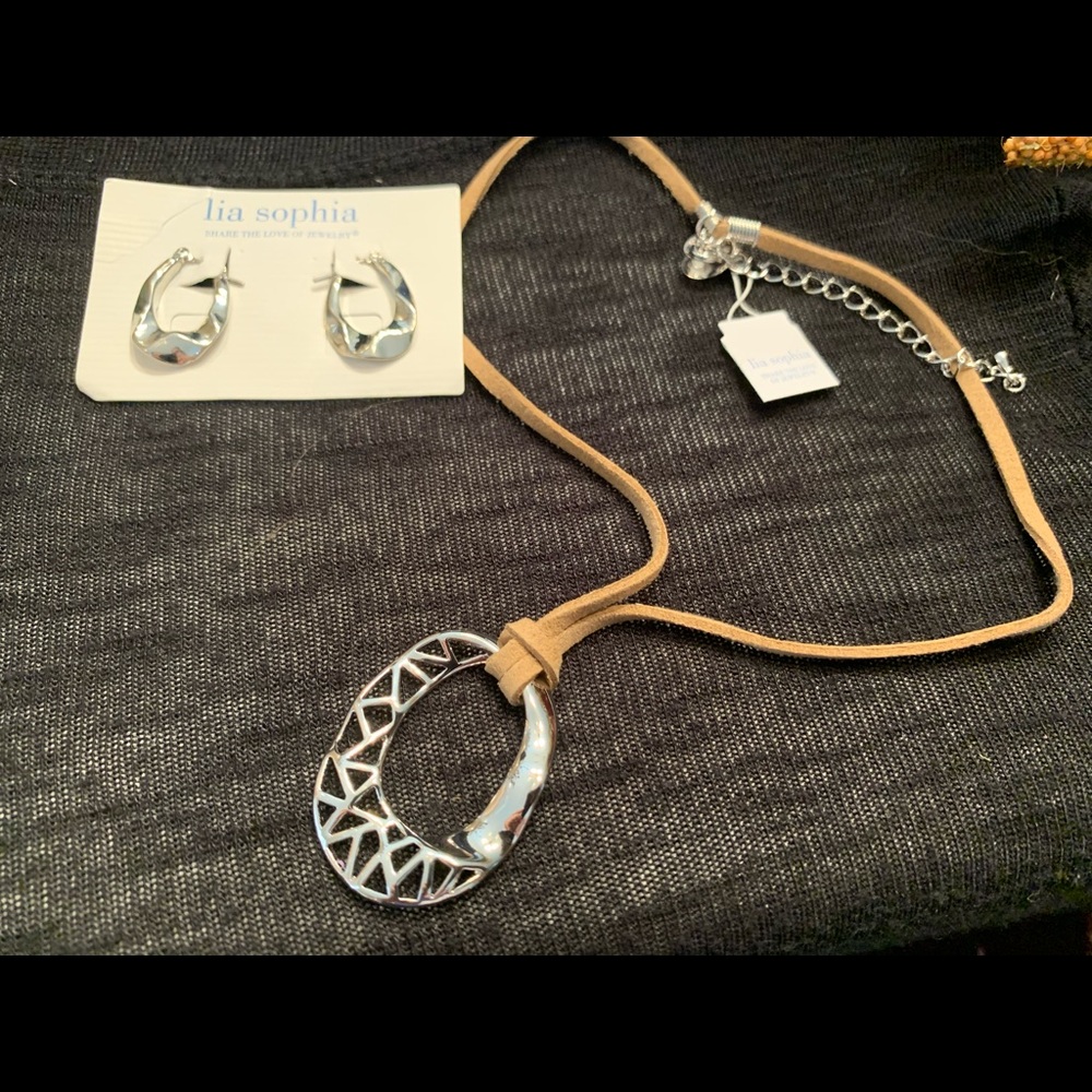 Brand new Lia Sophia Necklace and earring set